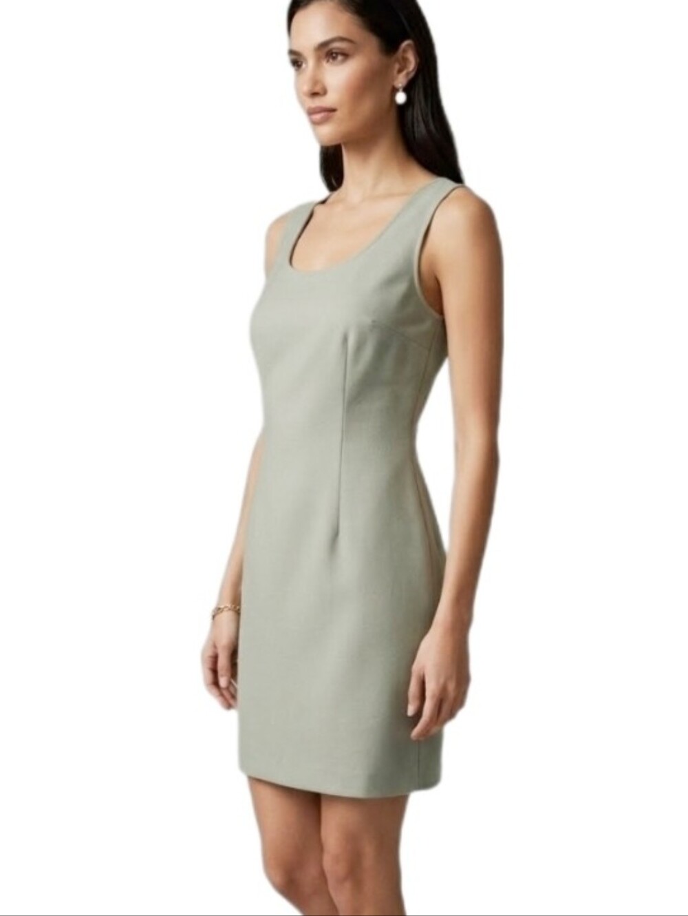 My Michelle Dress Vintage Sleeveless Summer Sheath Green Size 12
